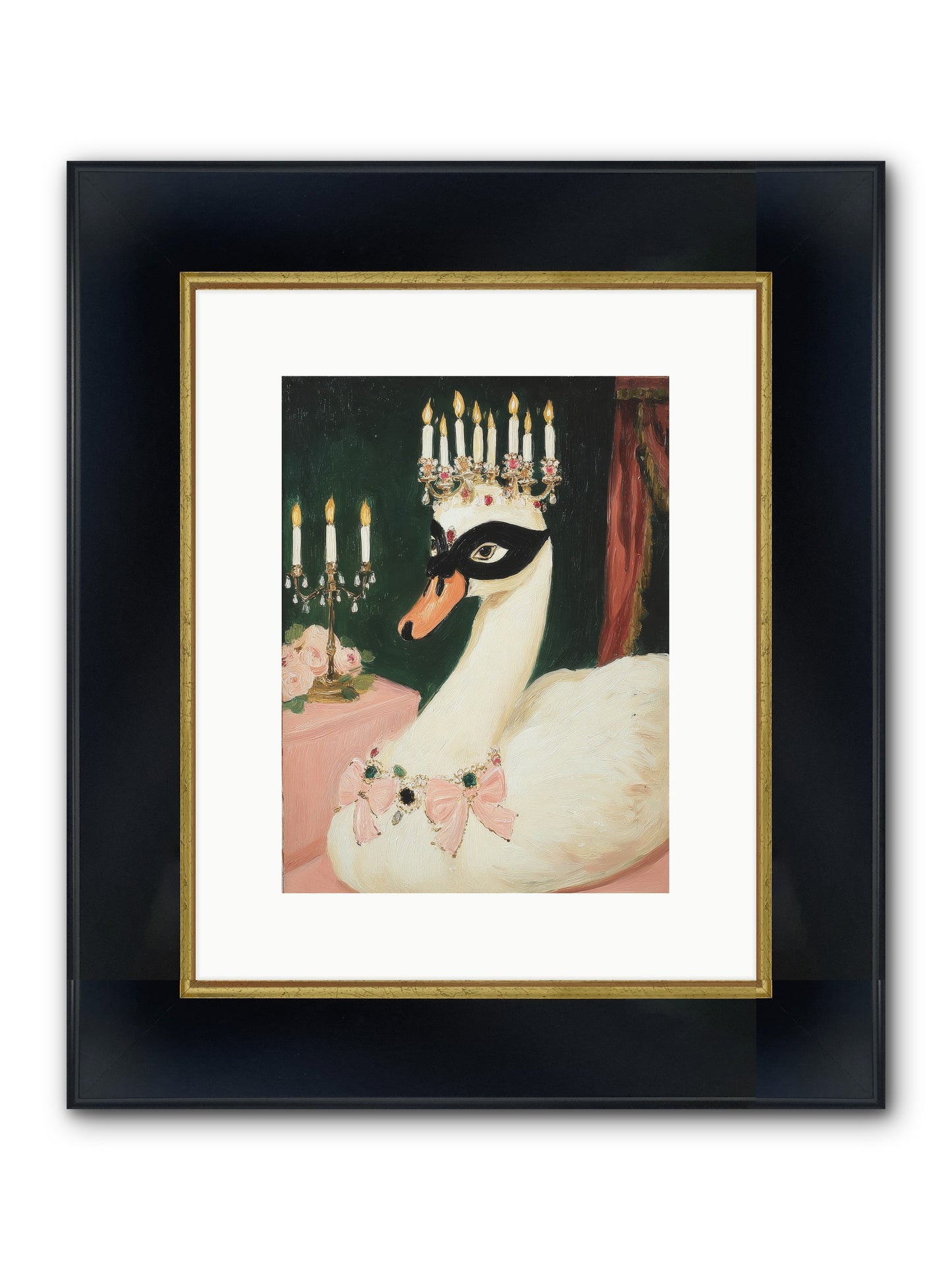 A Flutter Of Delight Framed Print - Wide Black w/Gold 9x12