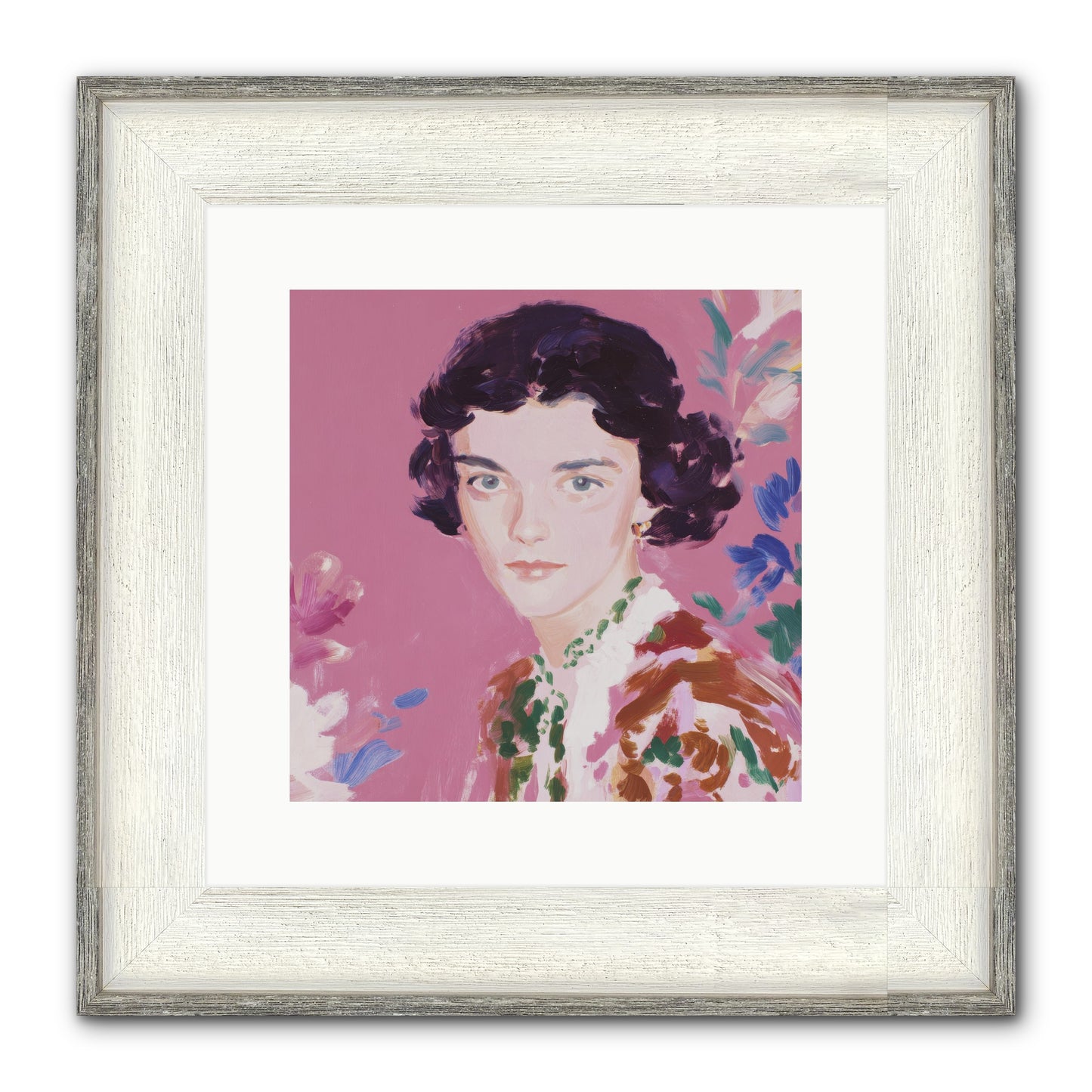 A Gentle Turn Framed Print - Driftwood White 12x12