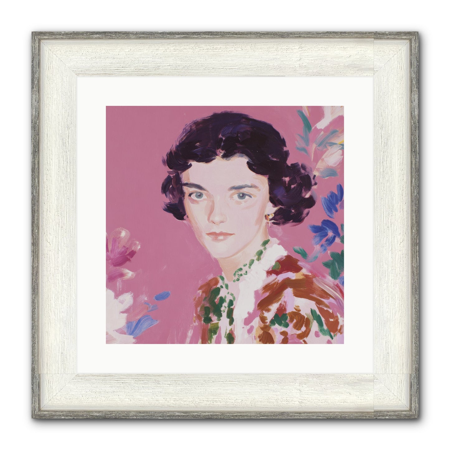 A Gentle Turn Framed Print - Driftwood White 16x16