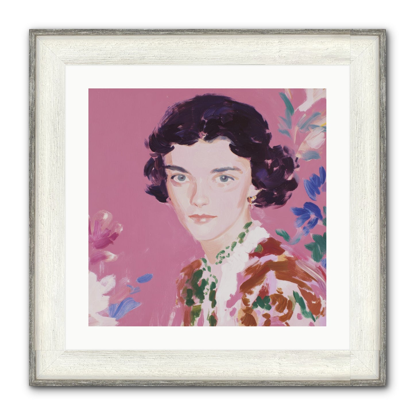 A Gentle Turn Framed Print - Driftwood White 20x20