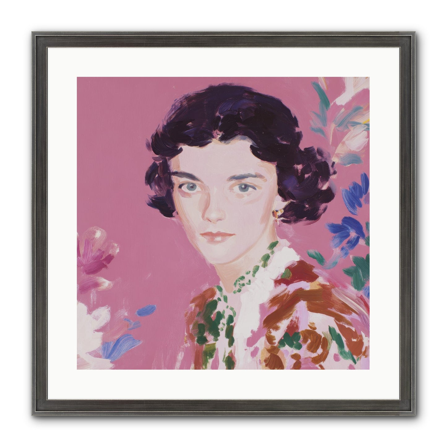 A Gentle Turn Framed Print - Slimwoods Black/Silver 20x20