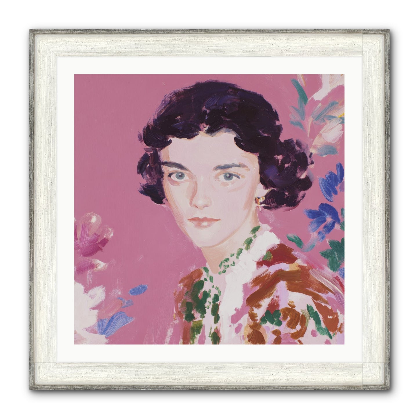 A Gentle Turn Framed Print - Driftwood White 30x30