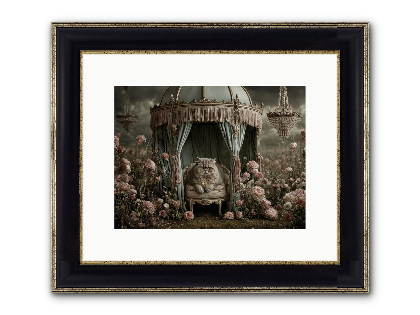 A Heart Full Of Sky Framed Print - Black & Gold 12x9