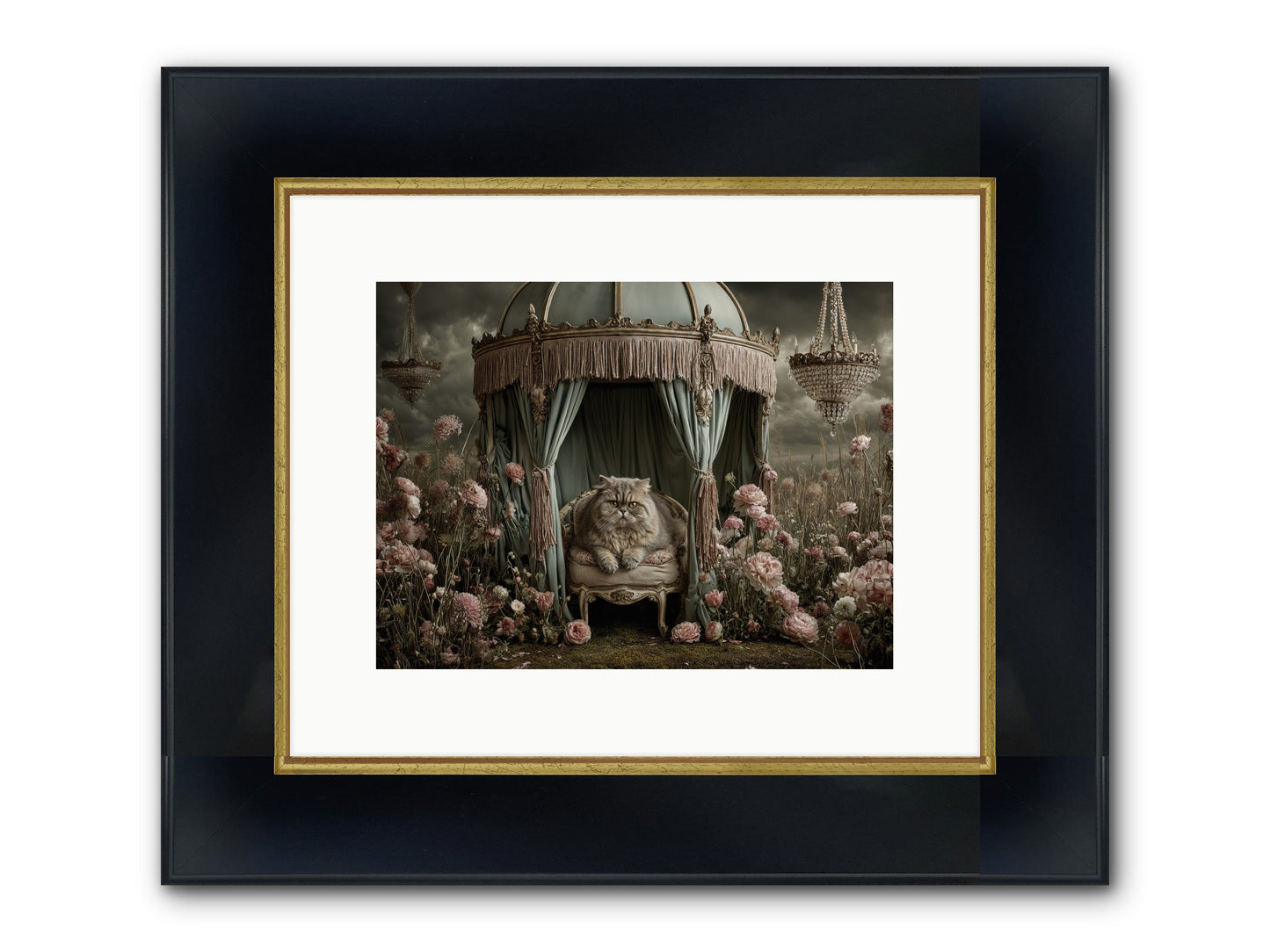 A Heart Full Of Sky Framed Print - Wide Black w/Gold 12x9