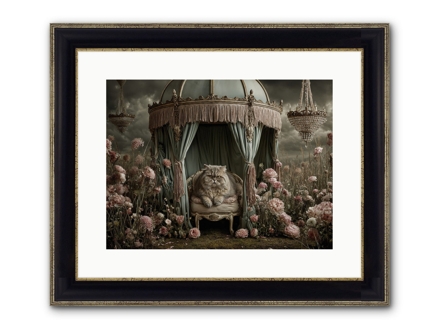 A Heart Full Of Sky Framed Print - Black & Gold 16x12