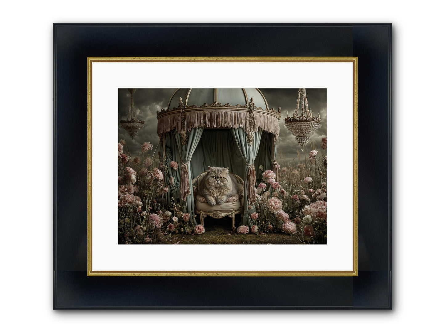A Heart Full Of Sky Framed Print - Wide Black w/Gold 16x12