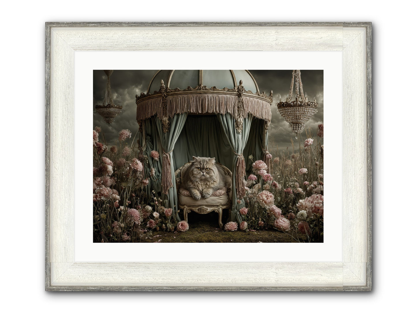 A Heart Full Of Sky Framed Print - Driftwood White 24x18