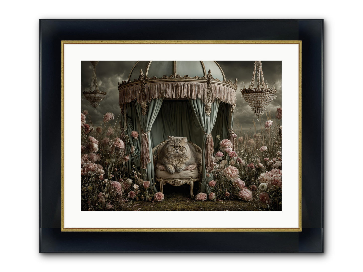 A Heart Full Of Sky Framed Print - Wide Black w/Gold 24x18