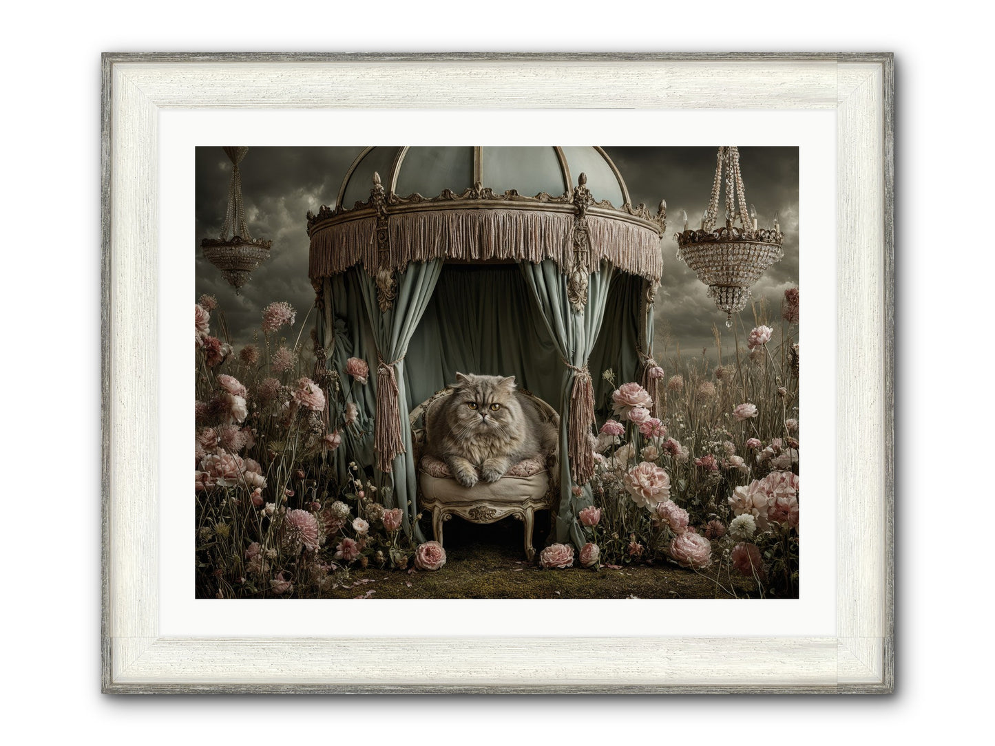 A Heart Full Of Sky Framed Print - Driftwood White 32x24