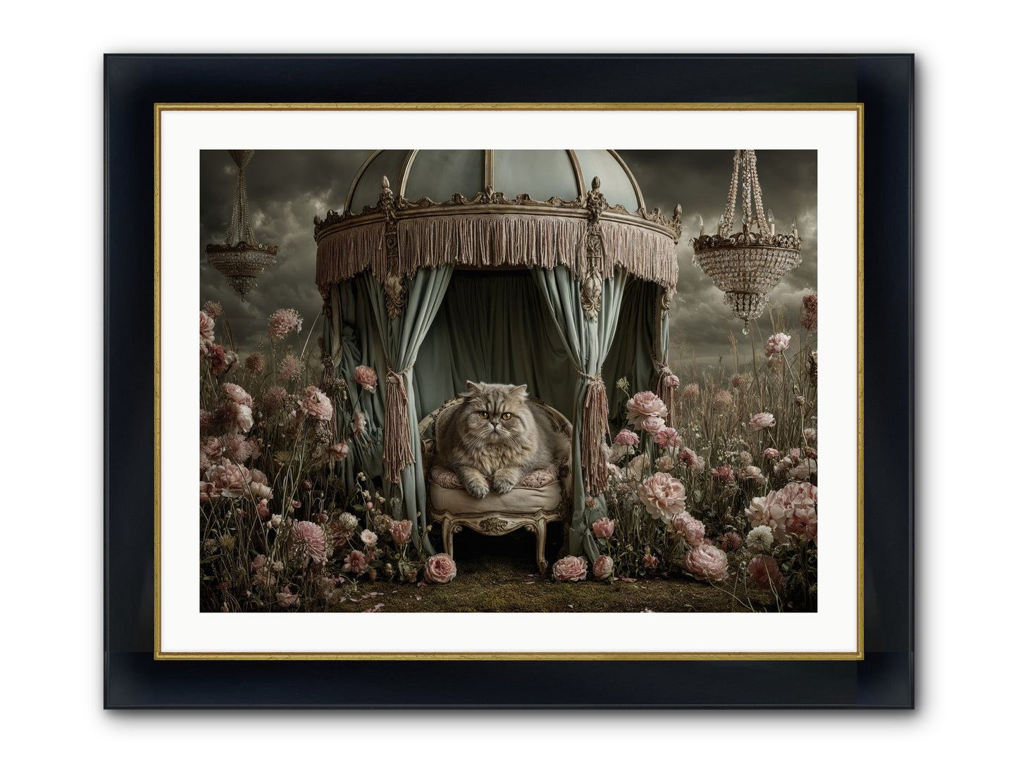 A Heart Full Of Sky Framed Print - Wide Black w/Gold 32x24