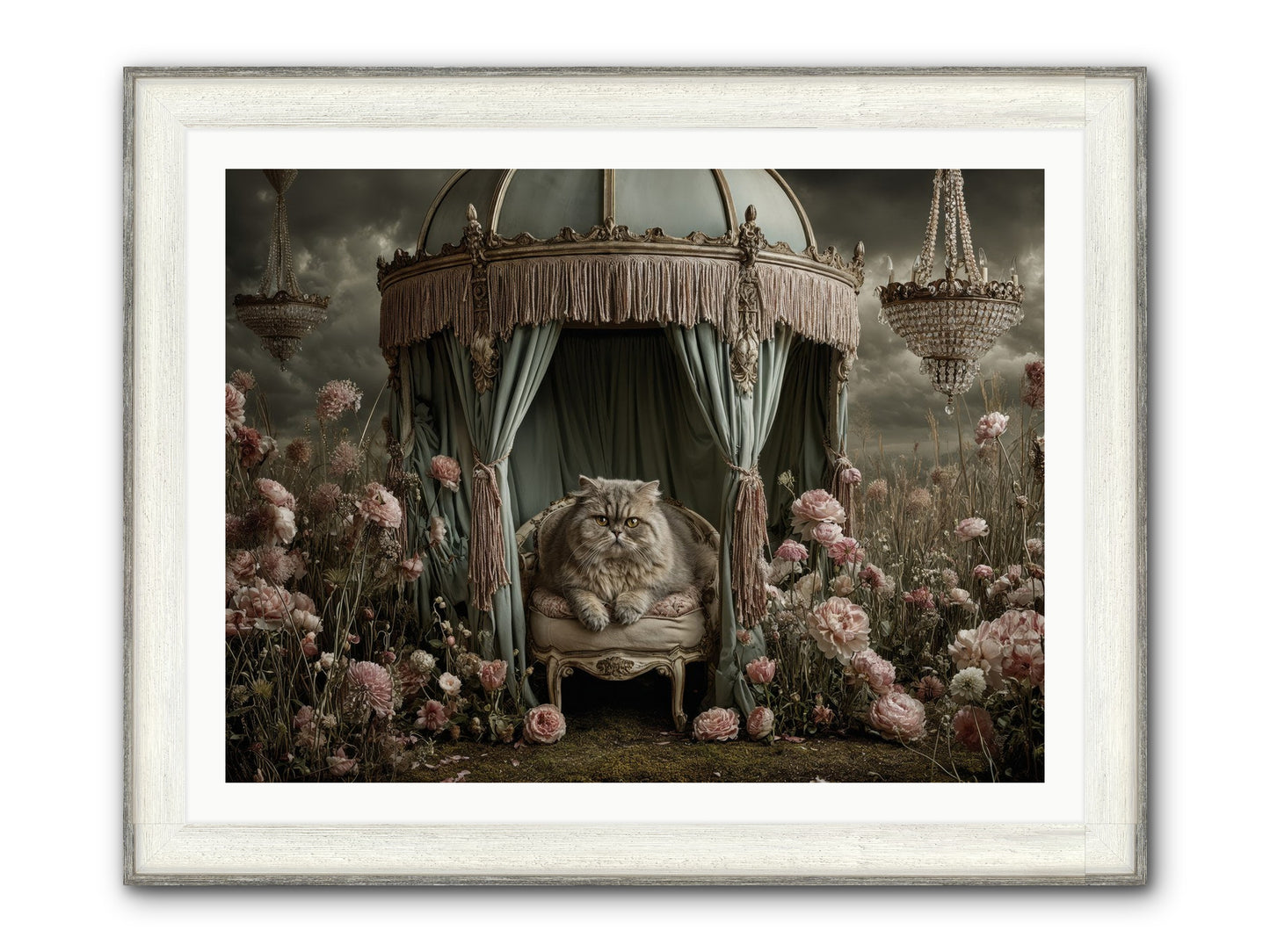 A Heart Full Of Sky Framed Print - Driftwood White 40x30