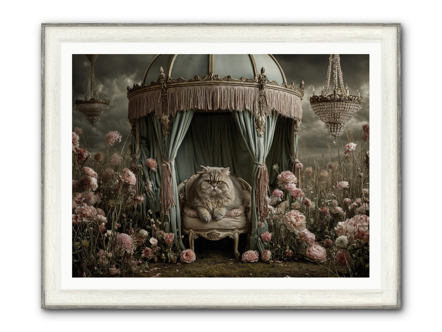 A Heart Full Of Sky Framed Print - Driftwood White 48x36
