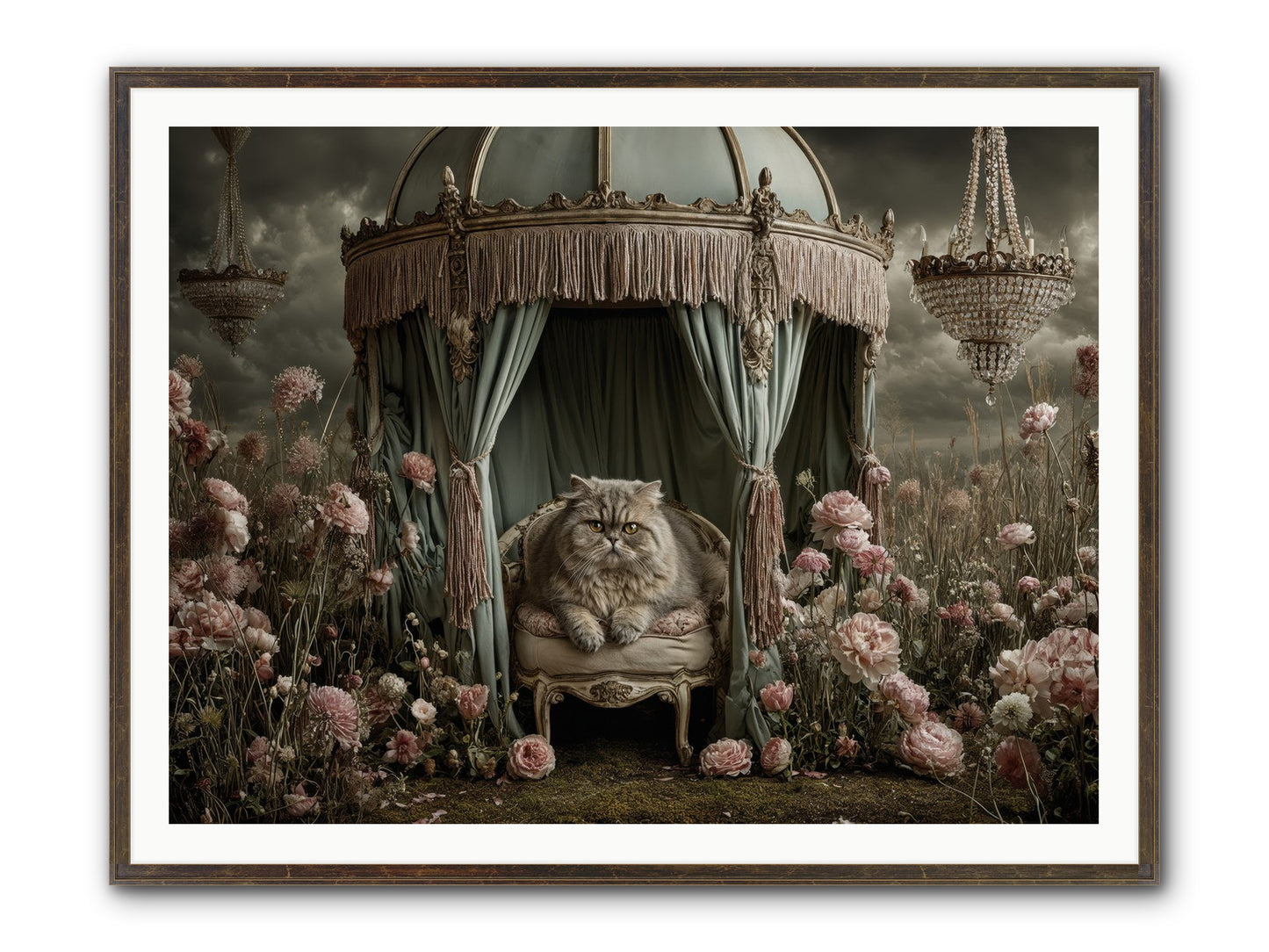 A Heart Full Of Sky Framed Print - Slimwoods Black/Gold 48x36