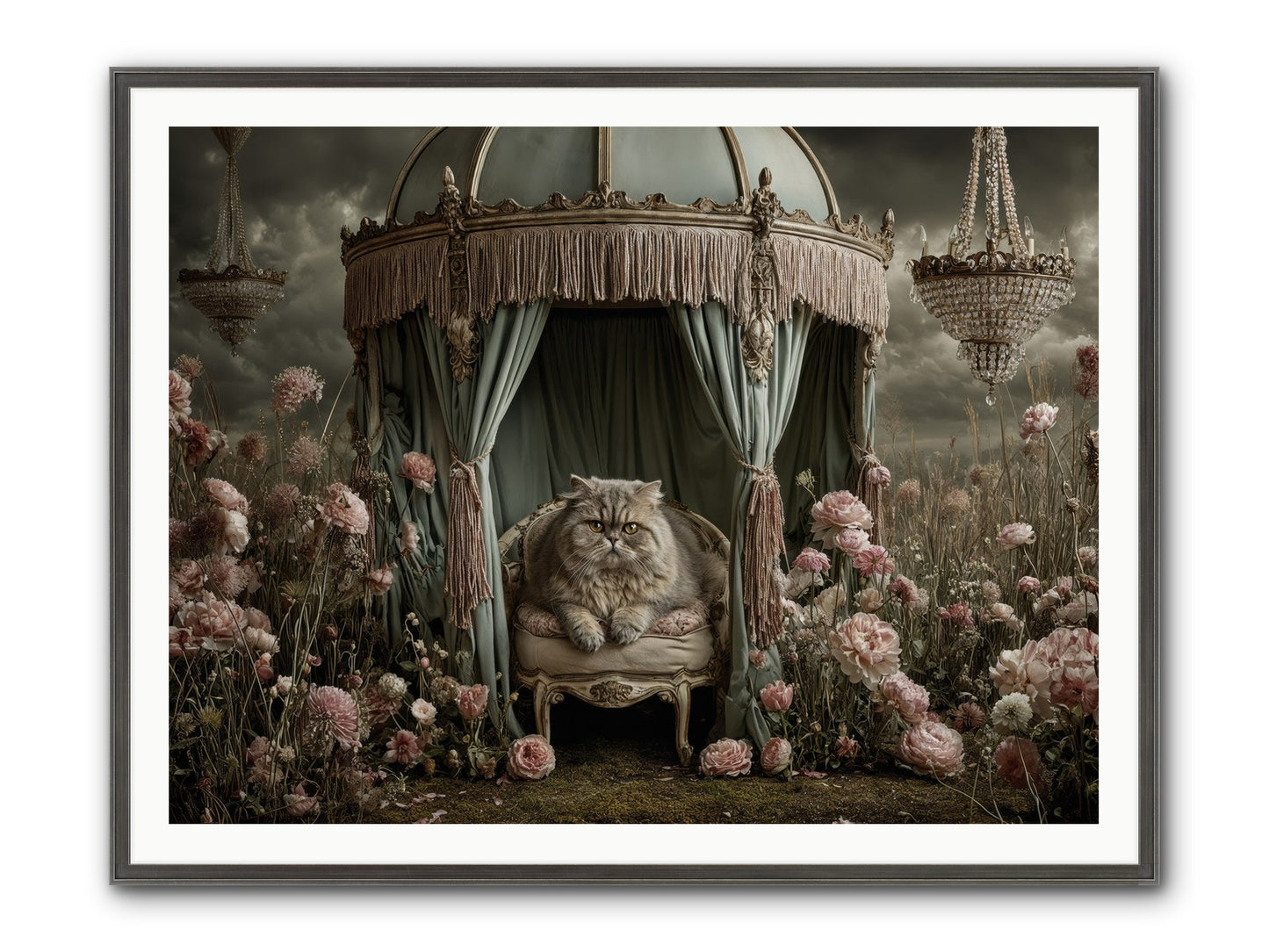 A Heart Full Of Sky Framed Print - Slimwoods Black/Silver 48x36