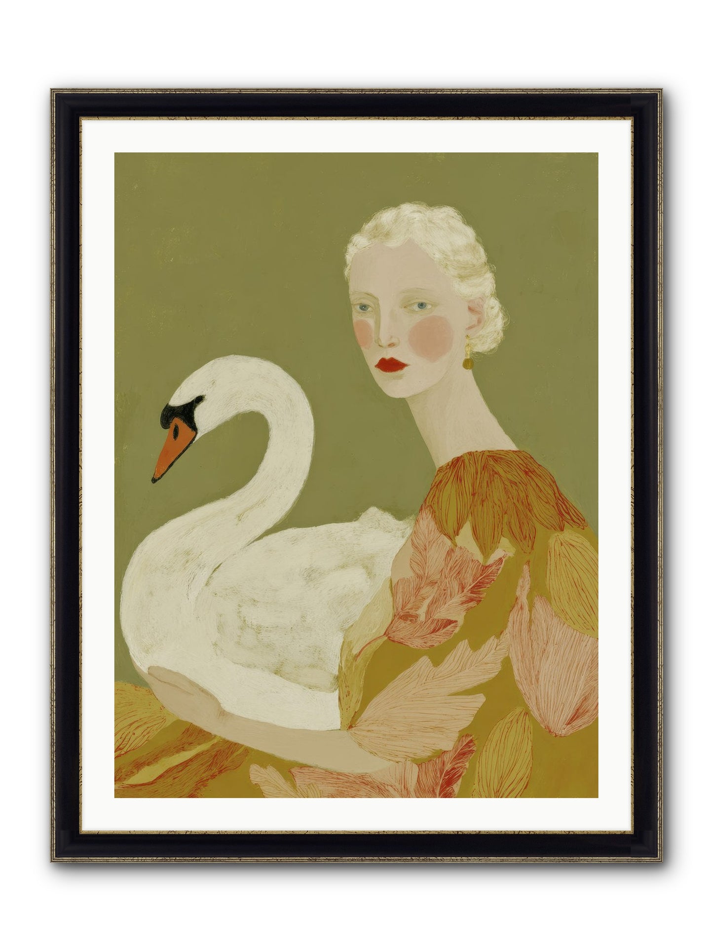 A Hint Of Wonder Framed Print - Black & Gold 30x40