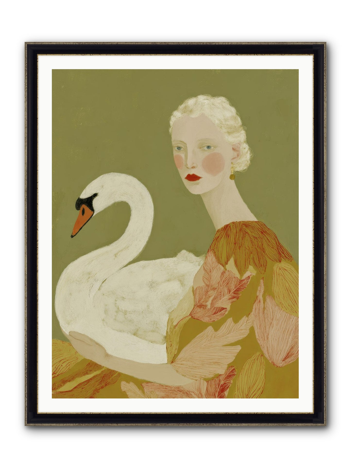 A Hint Of Wonder Framed Print - Black & Gold 36x48