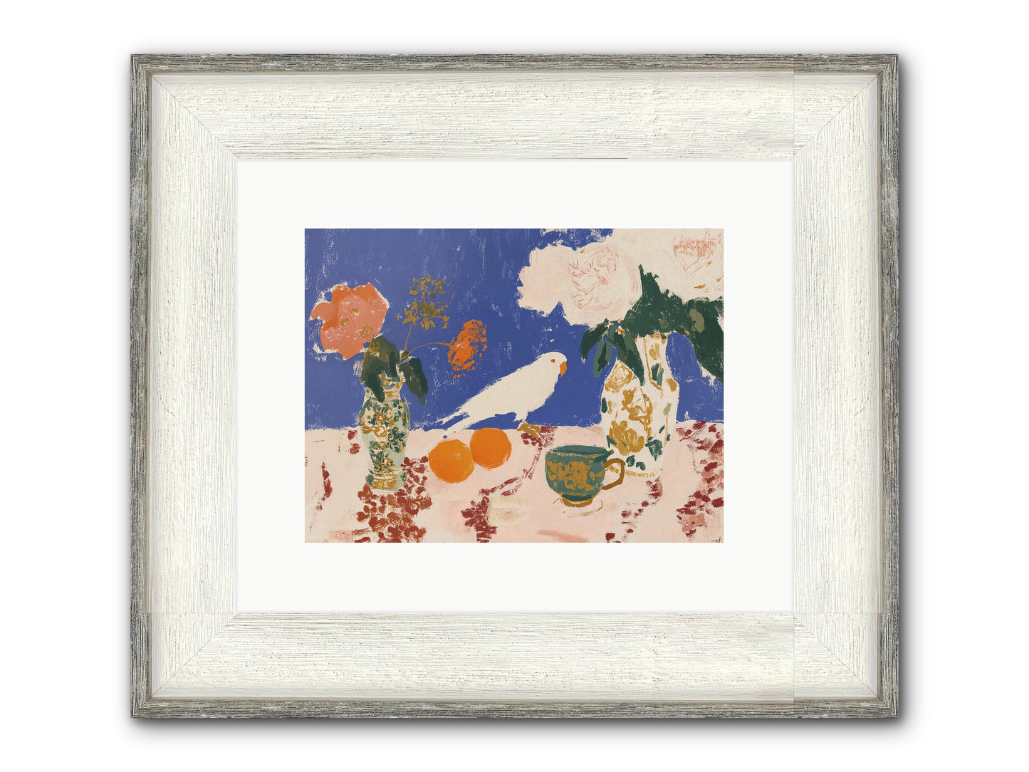 A Keen Following Framed Print - Driftwood White 12x9