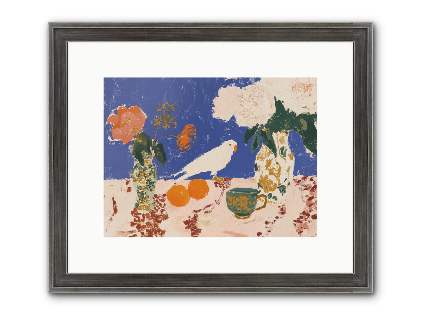 A Keen Following Framed Print - Slimwoods Black/Silver 12x9
