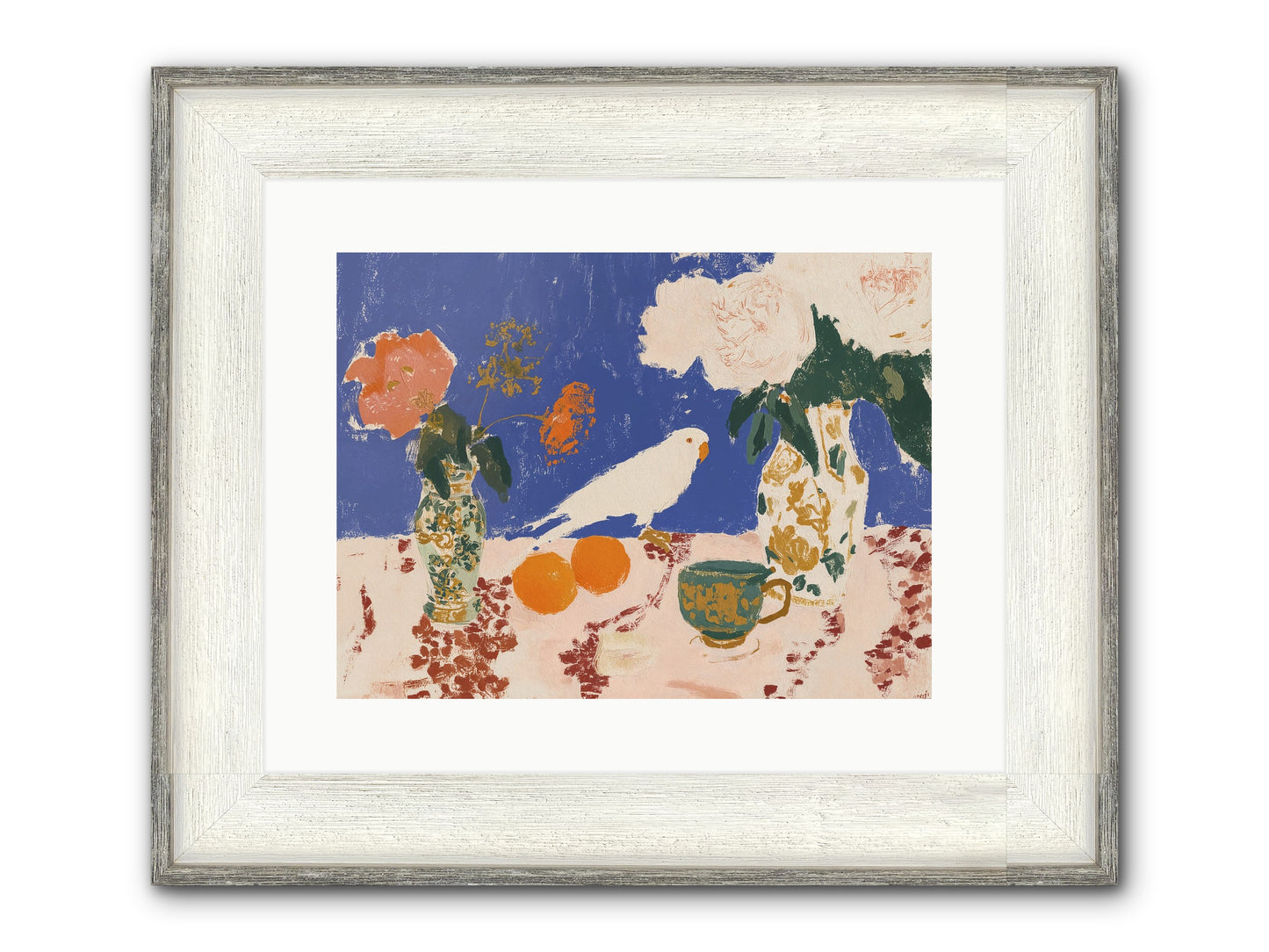 A Keen Following Framed Print - Driftwood White 16x12