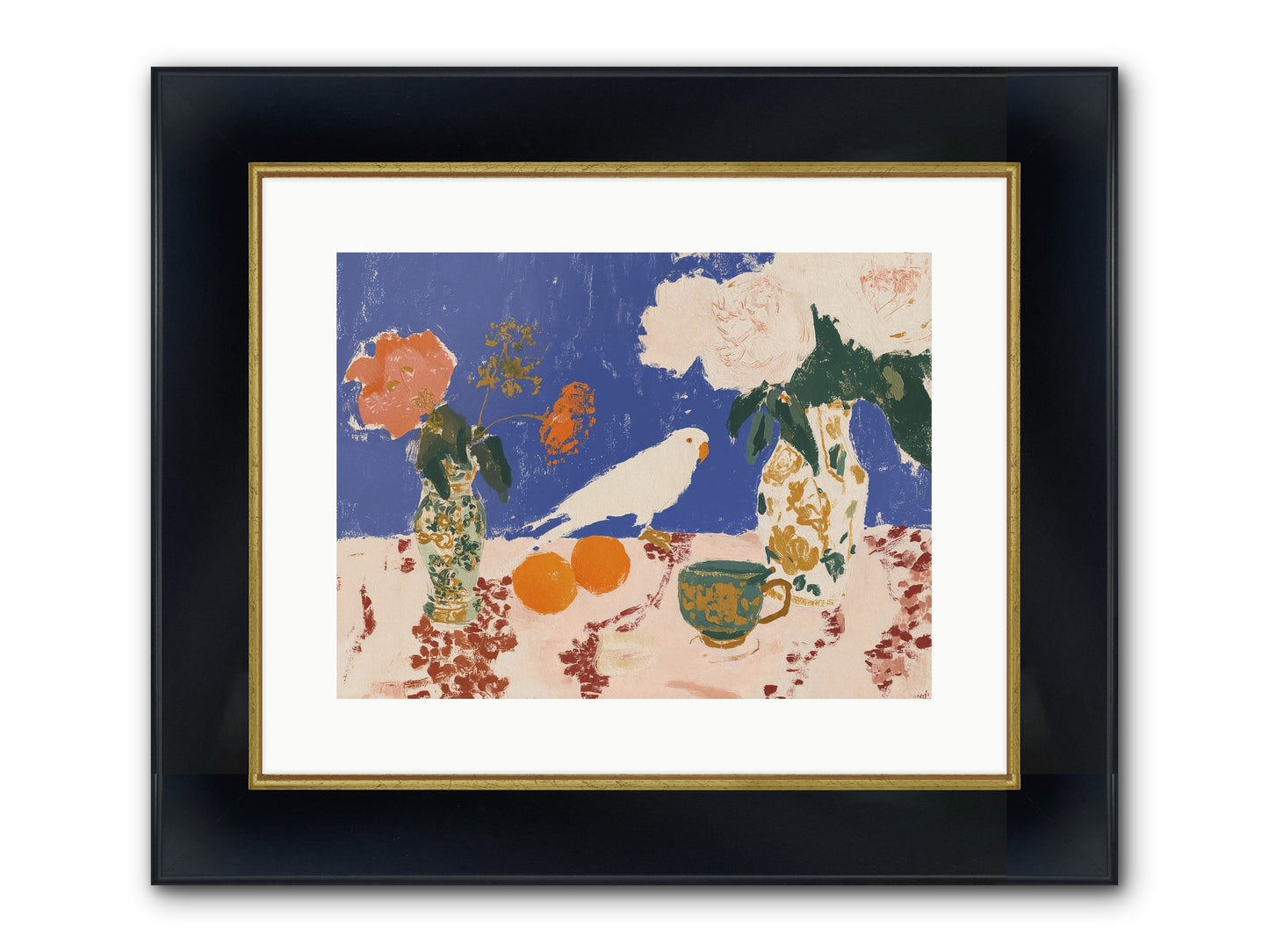 A Keen Following Framed Print - Wide Black w/Gold 16x12