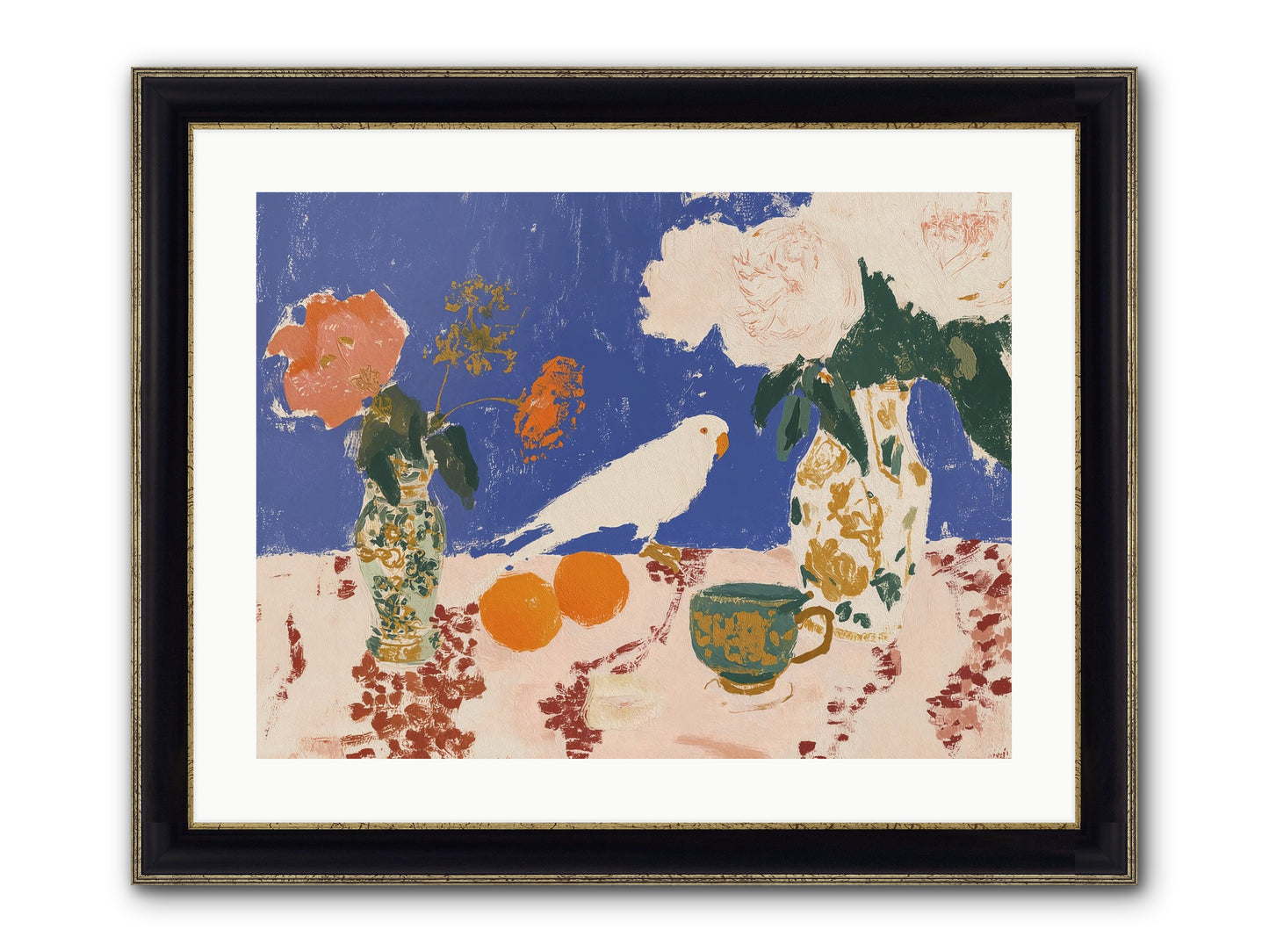 A Keen Following Framed Print - Black & Gold 24x18