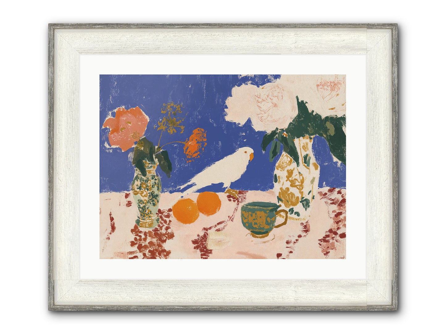 A Keen Following Framed Print - Driftwood White 24x18