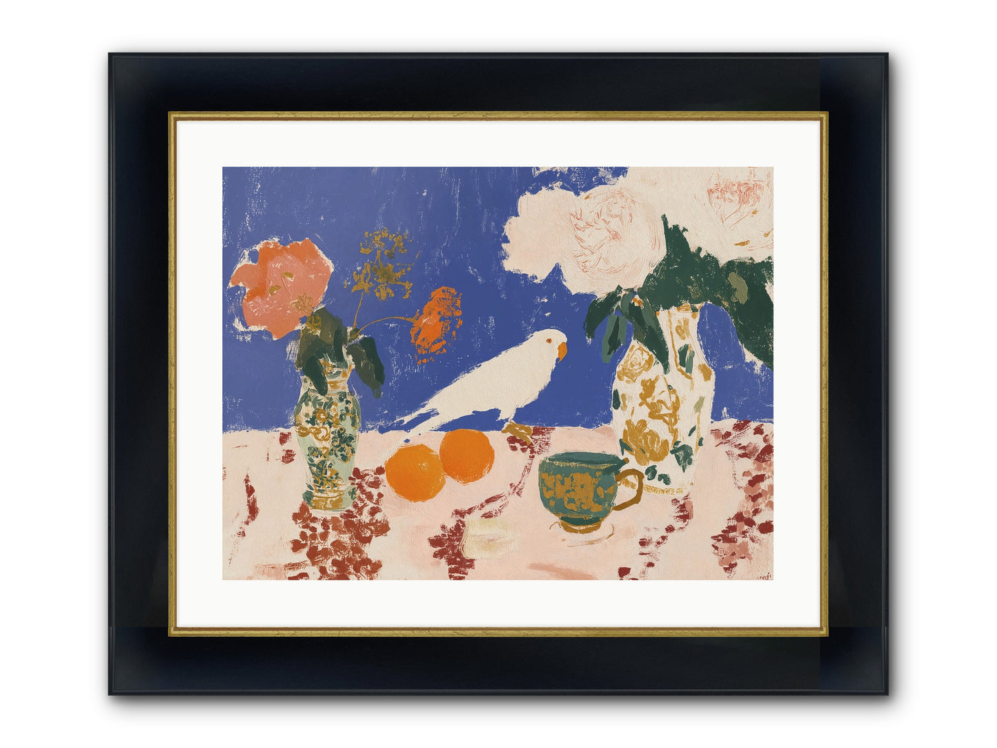 A Keen Following Framed Print - Wide Black w/Gold 24x18