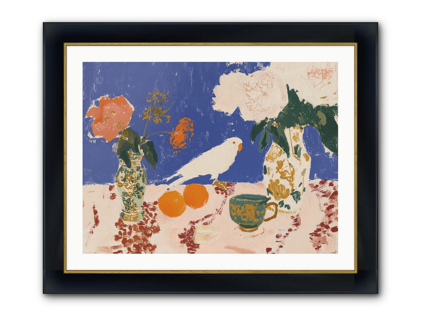 A Keen Following Framed Print - Wide Black w/Gold 32x24