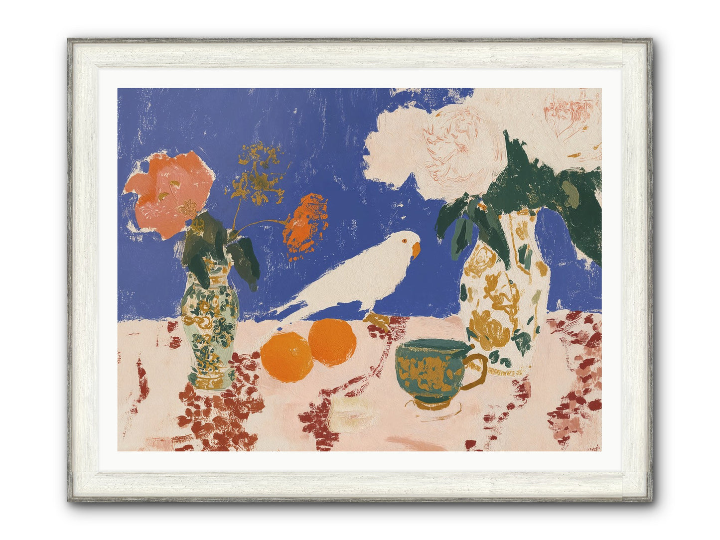 A Keen Following Framed Print - Driftwood White 48x36