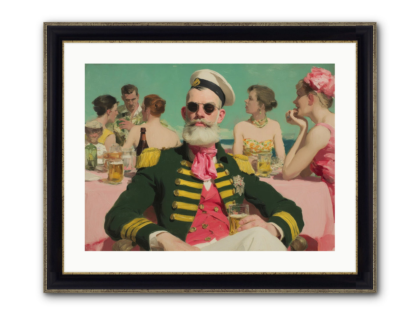 A Letter Never Sent Framed Print - Black & Gold 24x18
