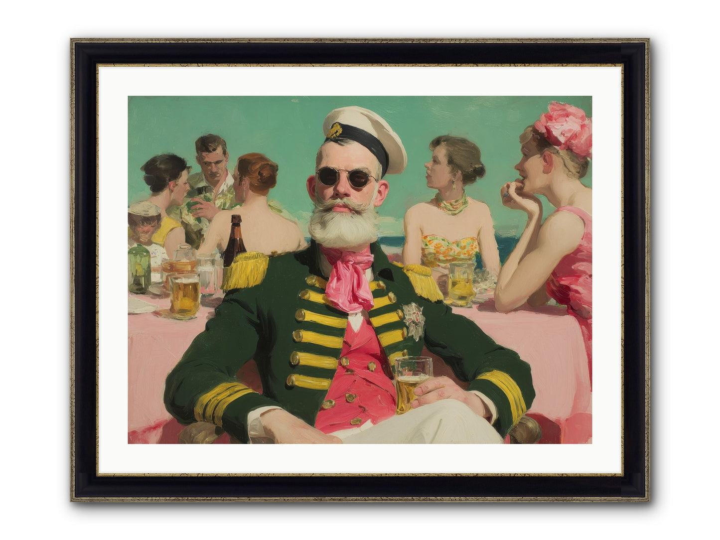 A Letter Never Sent Framed Print - Black & Gold 32x24