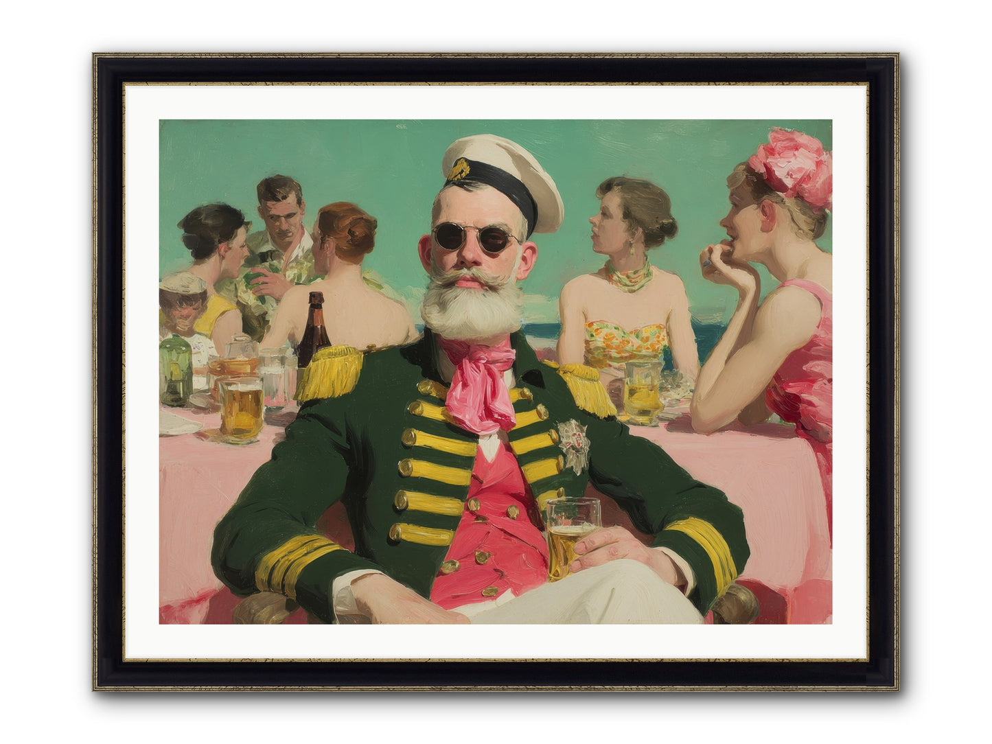A Letter Never Sent Framed Print - Black & Gold 40x30