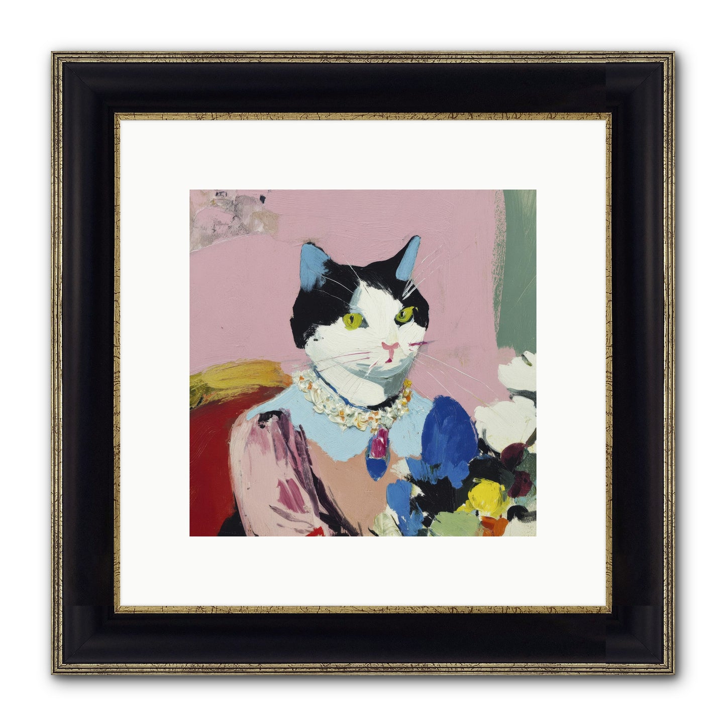 A Life Among Treasures Framed Print - Black & Gold 10x10