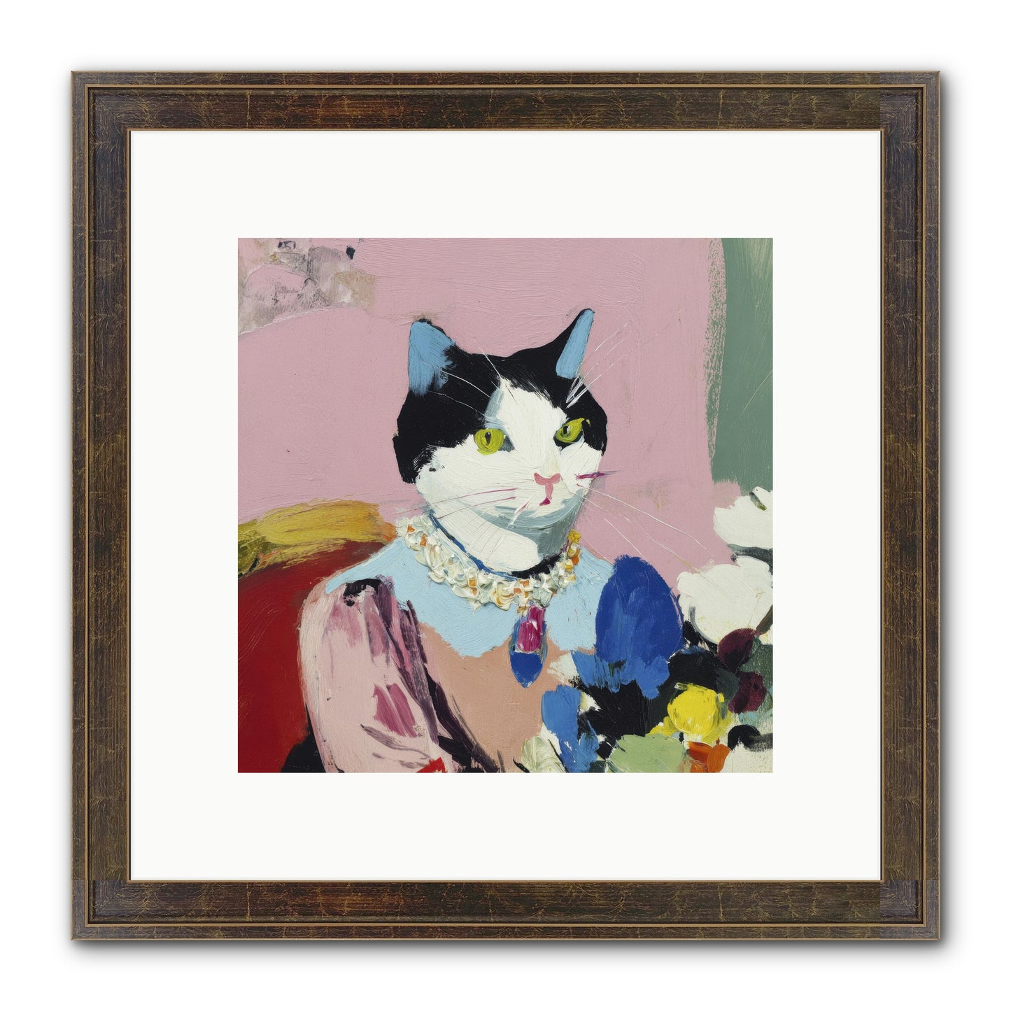 A Life Among Treasures Framed Print - Slimwoods Black/Gold 10x10
