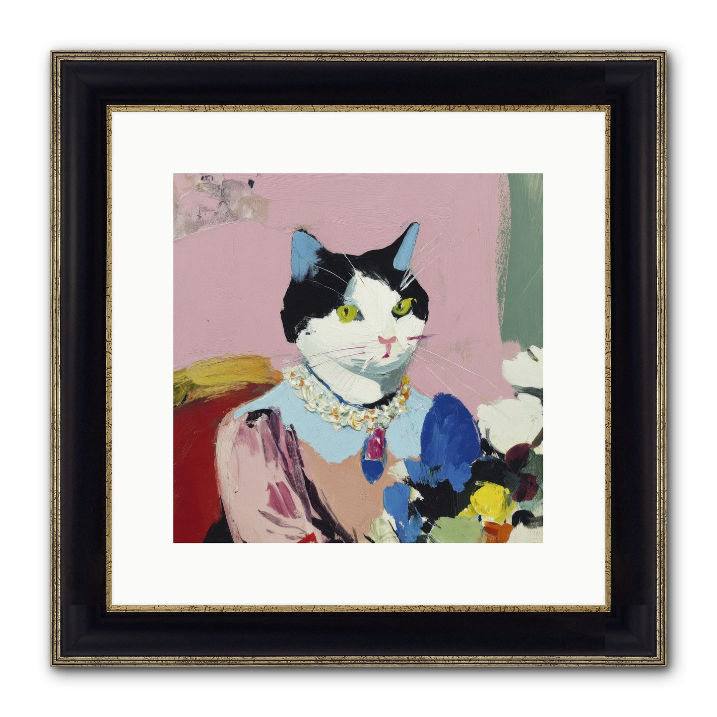 A Life Among Treasures Framed Print - Black & Gold 12x12