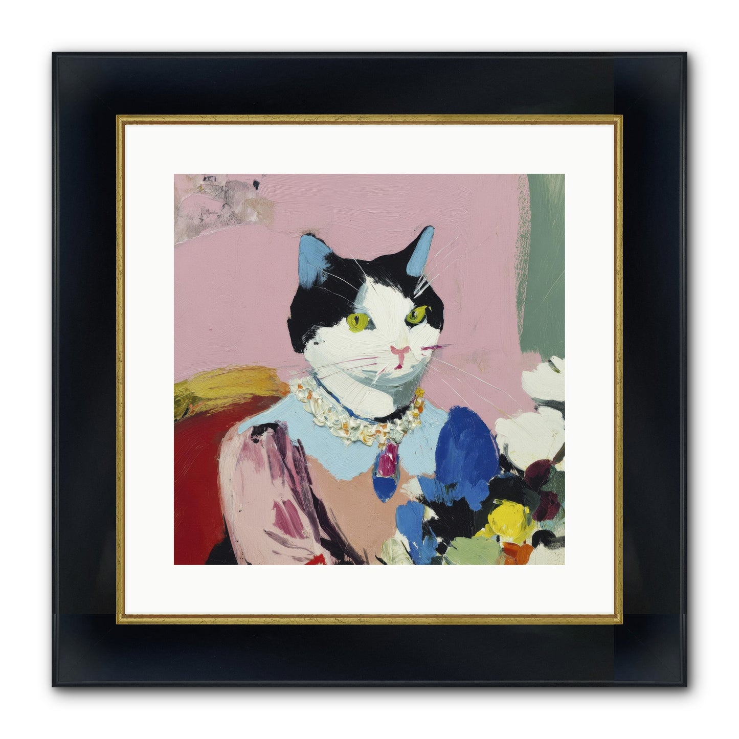 A Life Among Treasures Framed Print - Wide Black w/Gold 16x16