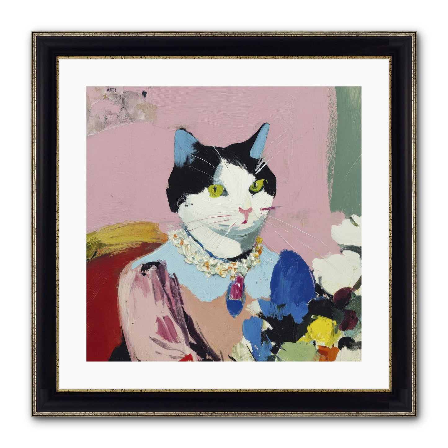 A Life Among Treasures Framed Print - Black & Gold 20x20