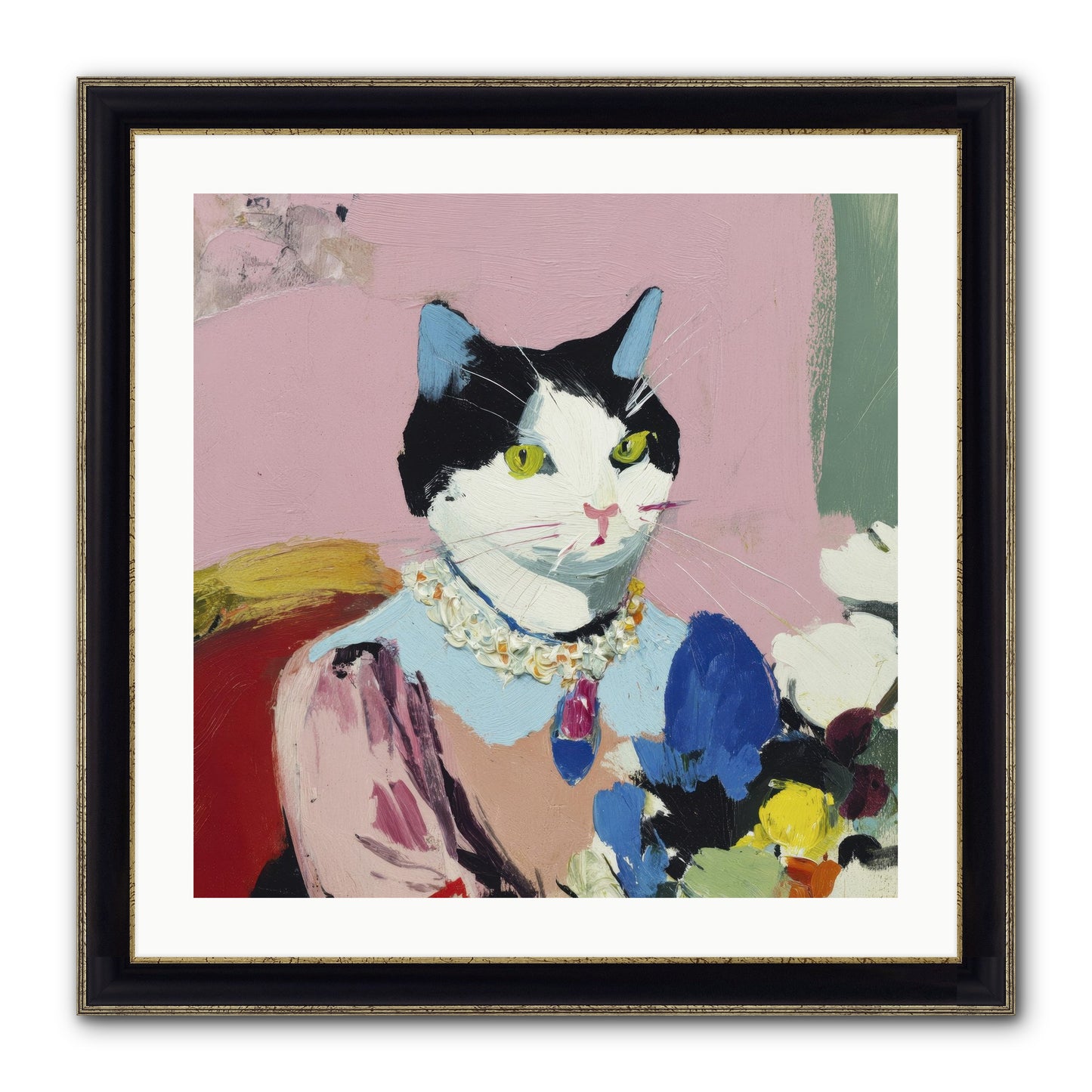 A Life Among Treasures Framed Print - Black & Gold 24x24