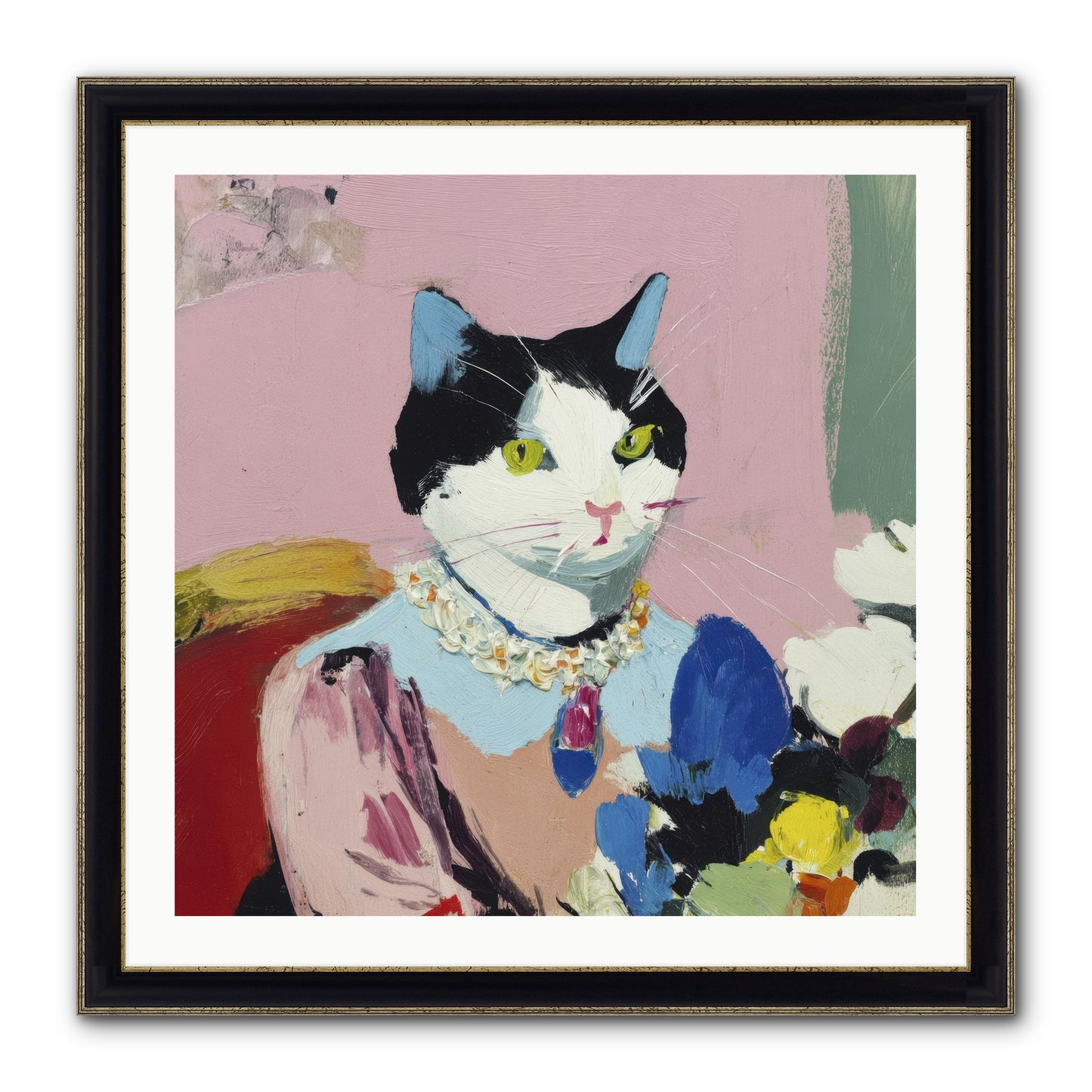 A Life Among Treasures Framed Print - Black & Gold 30x30