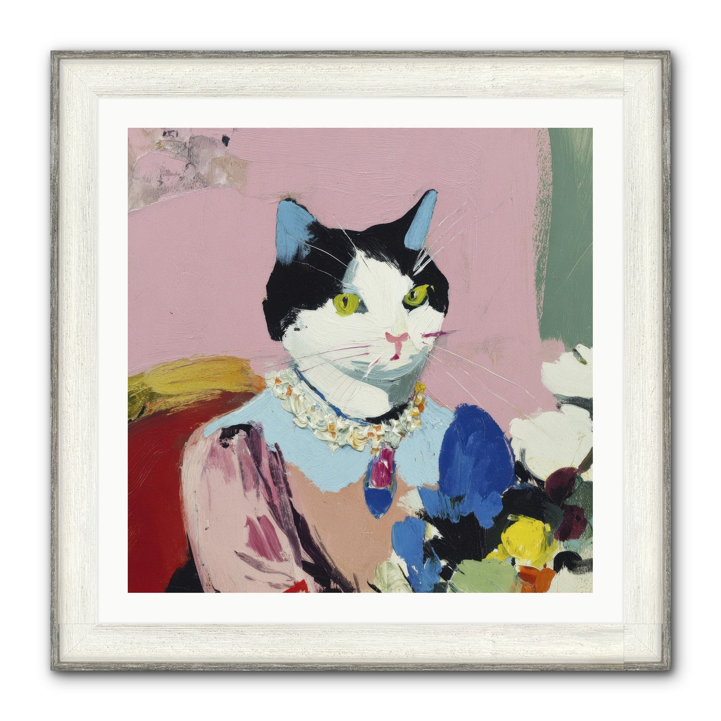 A Life Among Treasures Framed Print - Driftwood White 30x30