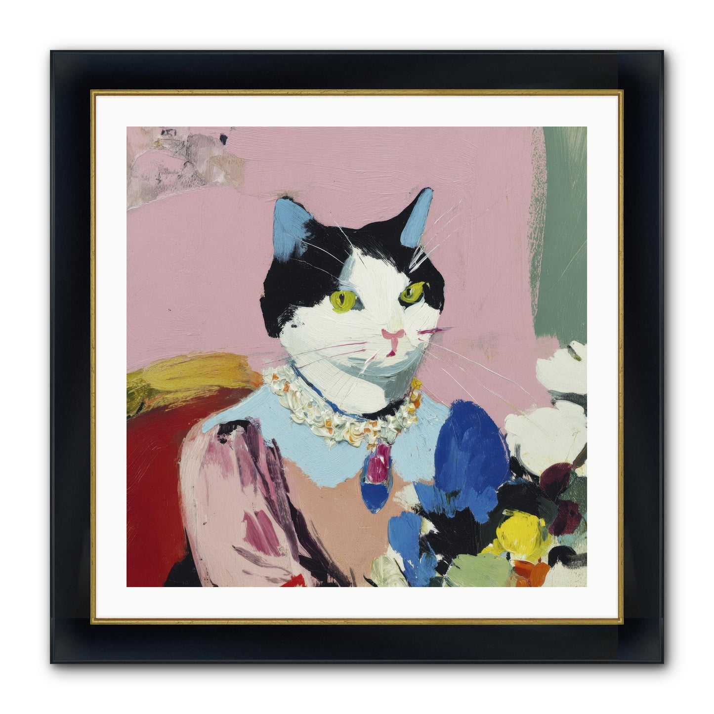 A Life Among Treasures Framed Print - Wide Black w/Gold 30x30