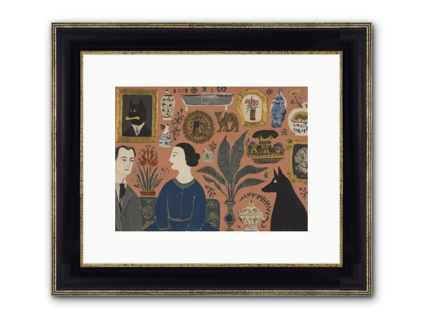 A Life Lived Among Treasures Framed Print - Black & Gold 12x9