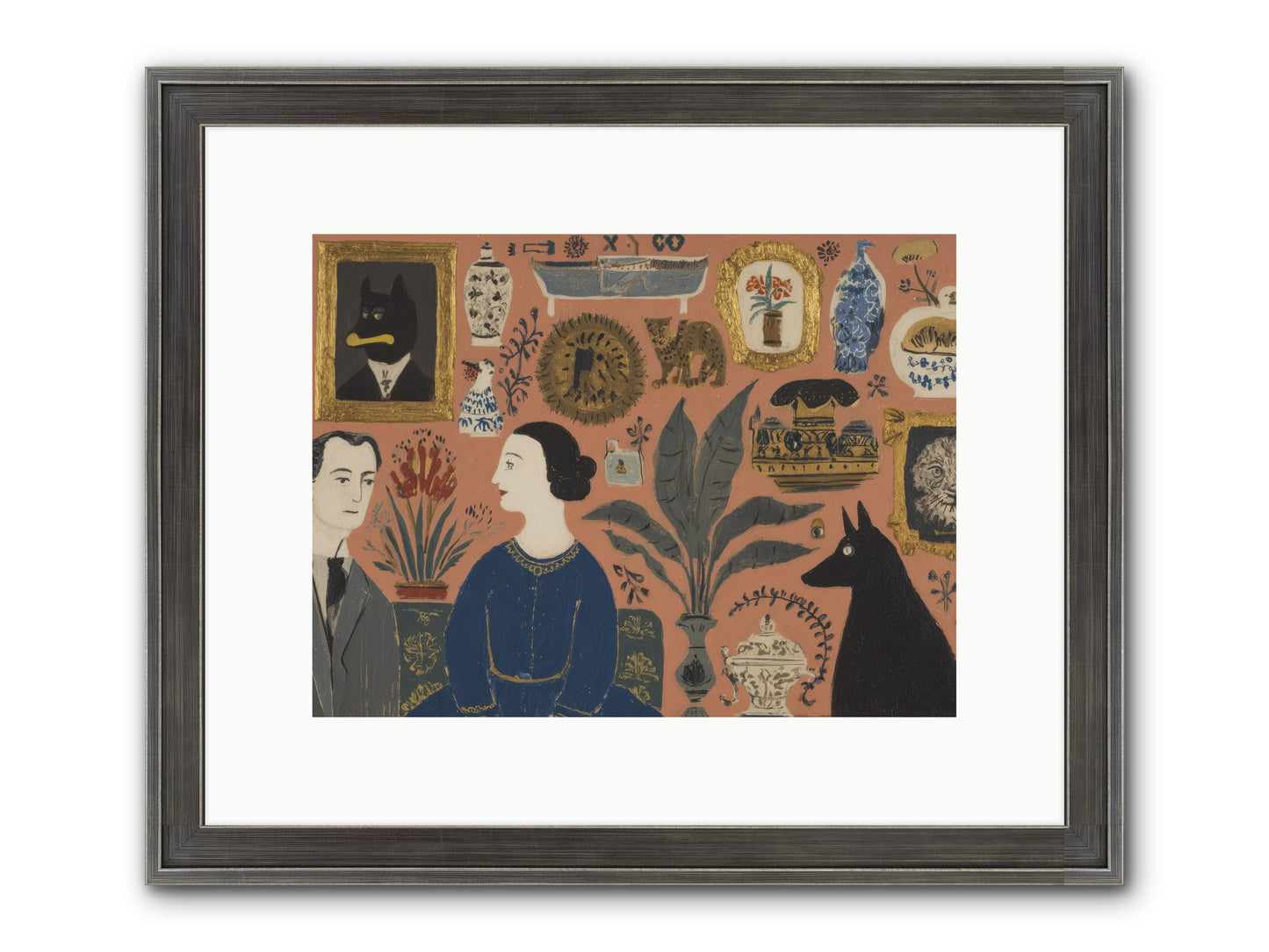 A Life Lived Among Treasures Framed Print - Slimwoods Black/Silver 12x9
