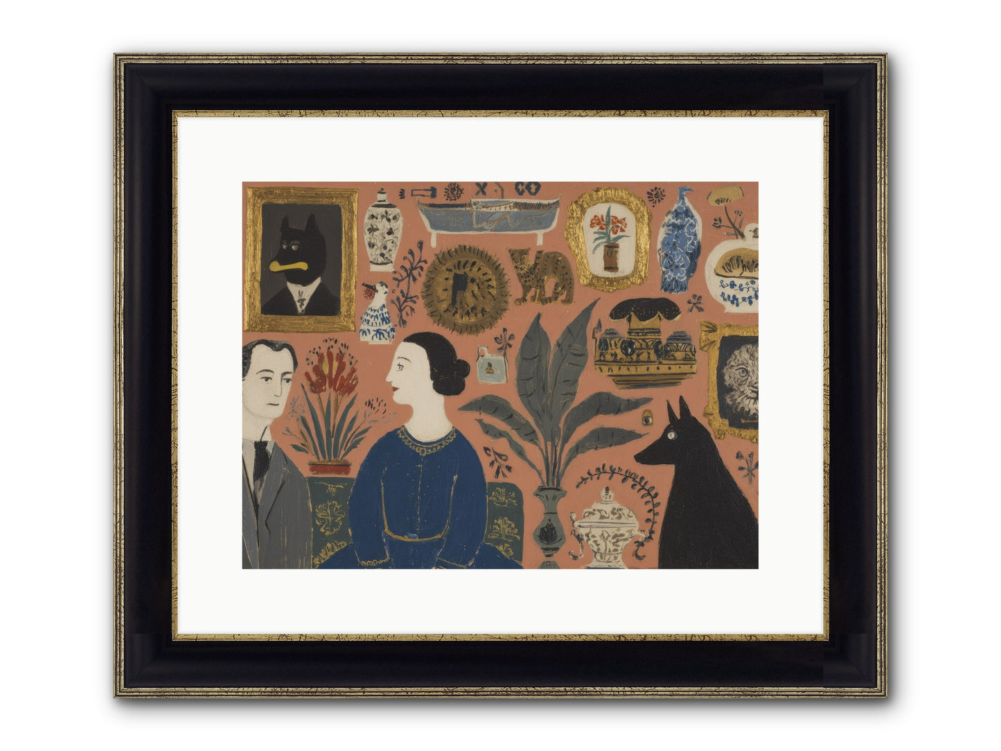 A Life Lived Among Treasures Framed Print - Black & Gold 16x12