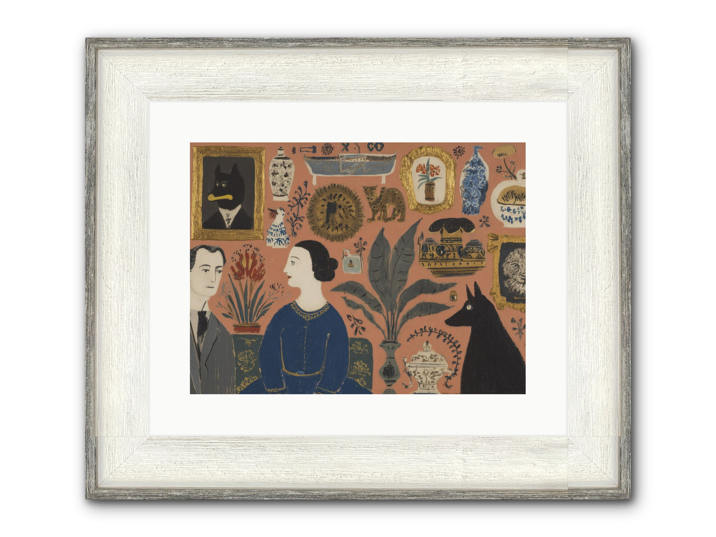 A Life Lived Among Treasures Framed Print - Driftwood White 16x12