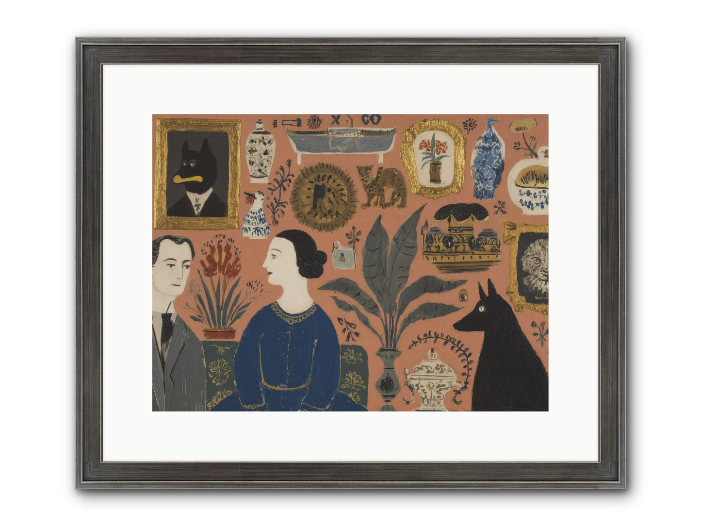 A Life Lived Among Treasures Framed Print - Slimwoods Black/Silver 16x12