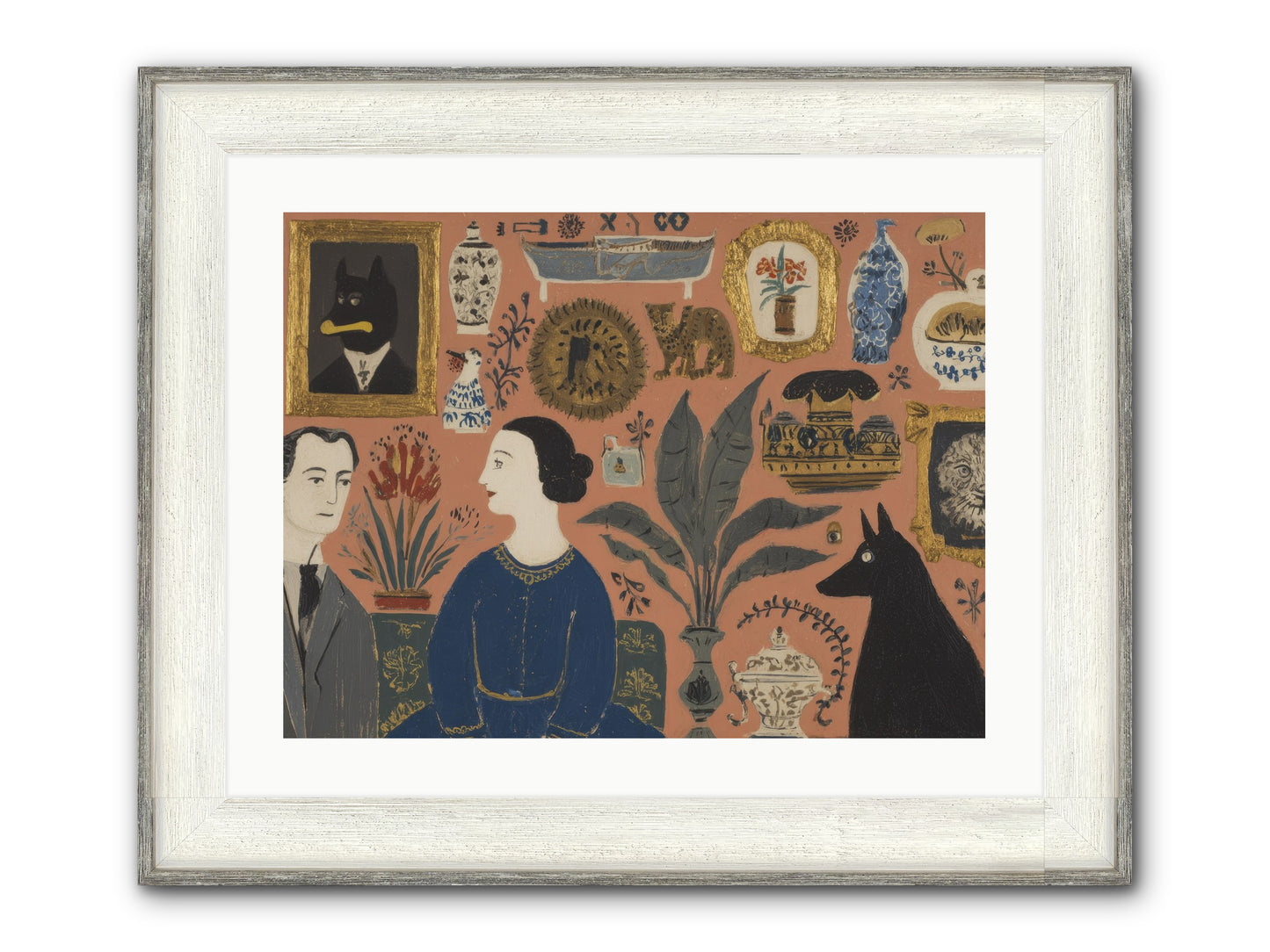 A Life Lived Among Treasures Framed Print - Driftwood White 24x18