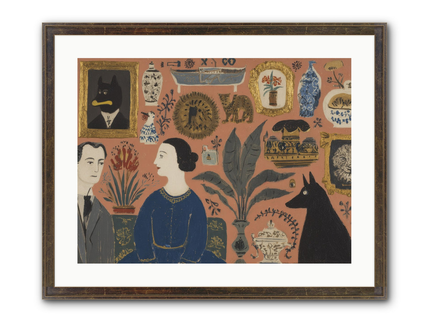 A Life Lived Among Treasures Framed Print - Slimwoods Black/Gold 24x18