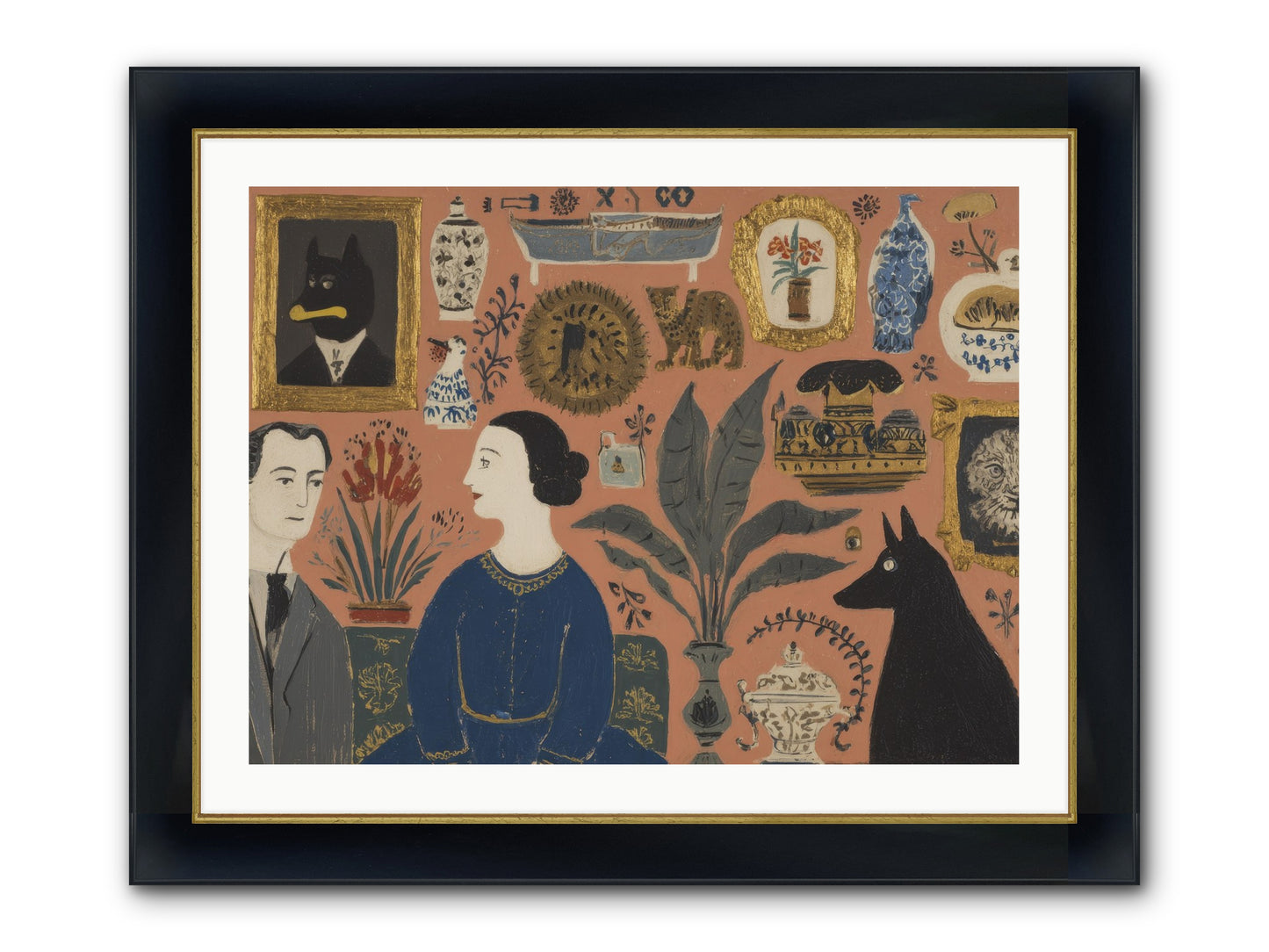 A Life Lived Among Treasures Framed Print - Wide Black w/Gold 32x24