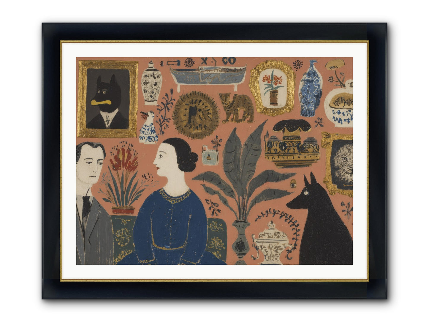 A Life Lived Among Treasures Framed Print - Wide Black w/Gold 40x30